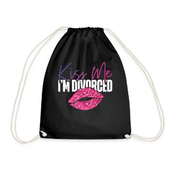 Bonne fête de divorce Embrasse-moi Je suis - Sac de sport léger - noir - Devant