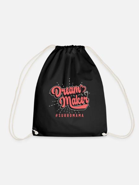 Surrogacy Dream Maker IVF Pregnancy Surrogate Mom - Drawstring Bag - black