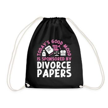 Happy Divorce Party Today's Good - Turnbeutel - Schwarz - Vorne