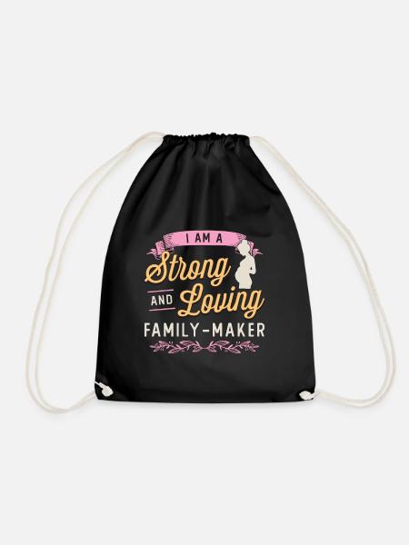 Surrogacy I Am A Strong And Loving IVF Awareness - Drawstring Bag - black