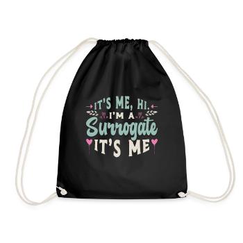 La maternité de substitution c’est moi salut je suis une FIV de grossesse de substitution - Sac de sport léger - noir - Devant