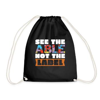 IEP See The Able Not The Label Special Education - Drawstring Bag - black - Front