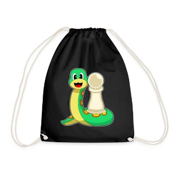 Échecs en forme de serpent en pion - Sac de sport léger - noir - Devant