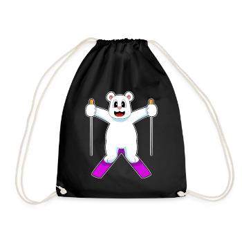 Polar Bear Skieurs Ski Sports d’hiver - Sac de sport léger - noir - Devant