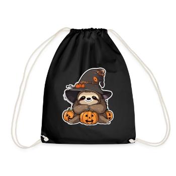 Sloth Halloween Sloths Sloth Pumpkin - Drawstring Bag - black - Front