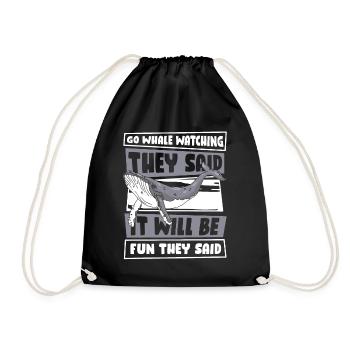 Ce sera amusant qu’ils aient dit béluga bleu cétacé - Sac de sport léger - noir - Devant