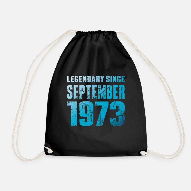 September 1973 Limited Edition Geburtstag Geschenk - Turnbeutel - Schwarz