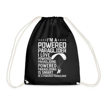 Parapente à moteur - Je suis un parapente motorisé - Sac de sport léger - noir - Devant