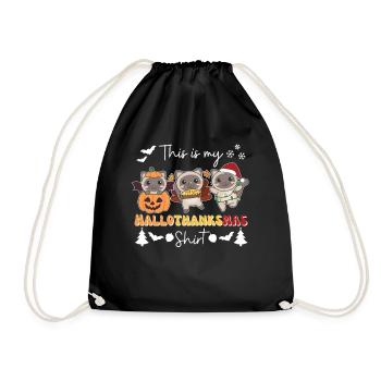 Ceci est ma chemise Hallothanksmas Siamkatze - Sac de sport léger - noir - Devant