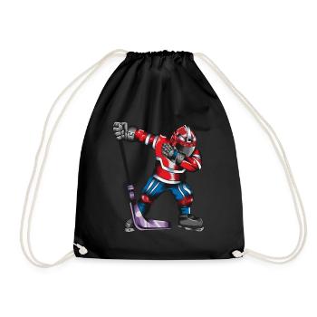 Un joueur de hockey sur glace fait la danse dab - Sac de sport léger - noir - Devant