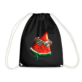 melon beach vacations fruit watermelon - Sac de sport léger - noir - Devant
