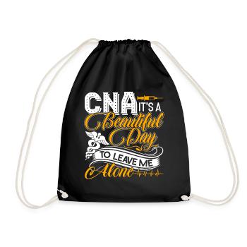 CNA Leave CNA Alone It's A Beautiful Day - Drawstring Bag - black - Front