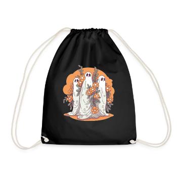 Halloween groovy ghost hippie groups vintage - Sac de sport léger - noir - Devant