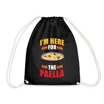 Paella Spanische Küche Spanien Souvenir - Turnbeutel - Schwarz - Vorne