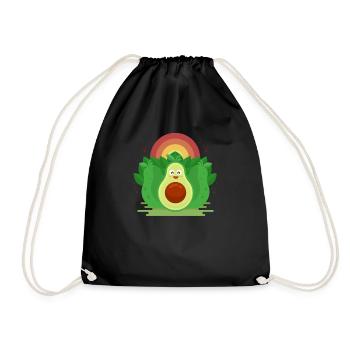 Vegan Vibes Vegan Vegan Pflanzlich Vegetarisch - Turnbeutel - Schwarz - Vorne