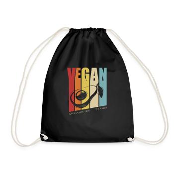 Rétro Vegans Végétalien végétalien Vegan Vegan - Sac de sport léger - noir - Devant