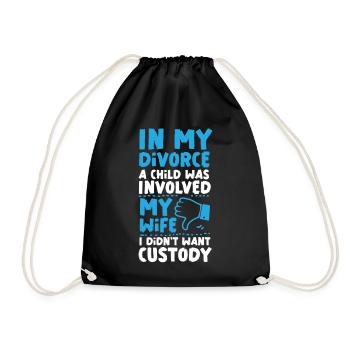 Happy Divorce Party In My Divorce - Drawstring Bag - black - Front