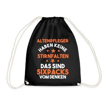 Pflege Pflegekraft Altenpfleger - Turnbeutel - Schwarz - Vorne