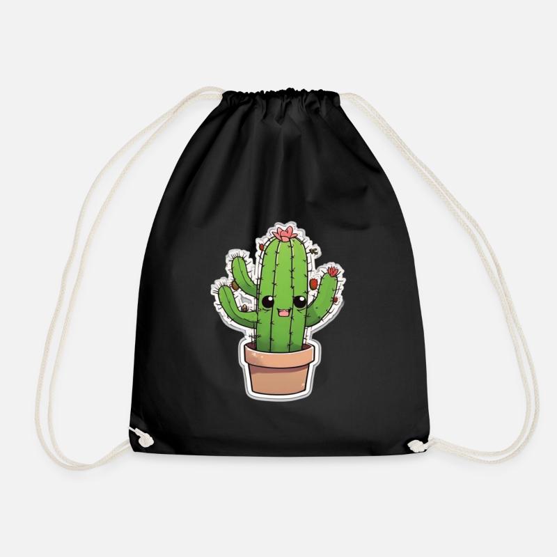 Cactus Baby Cactus Cactus Cactus Plant - Drawstring Bag - black