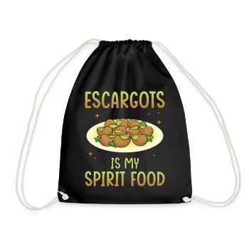 Escargots snails France dish - Drawstring Bag - black - Front