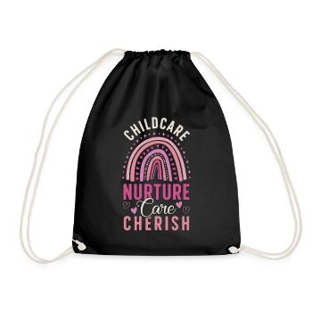 Éducatrice en garderie Éducatrice en garderie - Sac de sport léger - noir - Devant