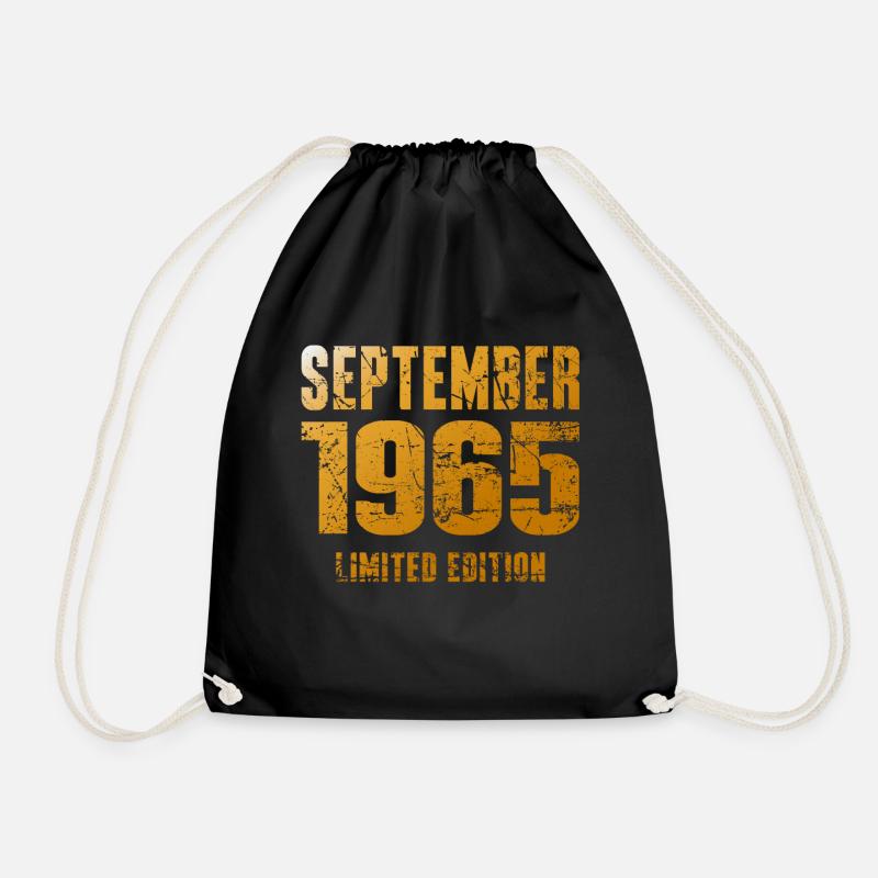 September 1965 Limited Edition Geburtstag Geschenk - Turnbeutel - Schwarz