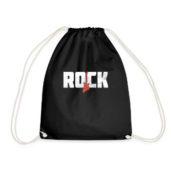 Rock - Turnbeutel - Schwarz - Vorne