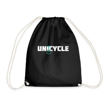 Unicycle - Drawstring Bag - black - Front