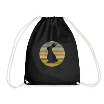 Hare - Drawstring Bag - black - Front