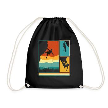 Drôle de chemise d’escalade, Vintage Retro Rock - Sac de sport léger - noir - Devant