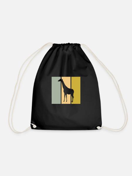 Giraffe - Turnbeutel - Schwarz