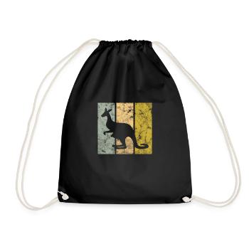 Kangaroo - Drawstring Bag - black - Front