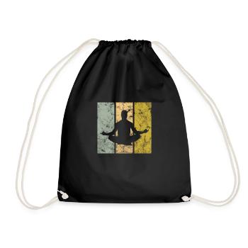 Meditation - Drawstring Bag - black - Front