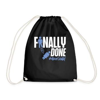 Happy Divorce Party Finally Done - Turnbeutel - Schwarz - Vorne