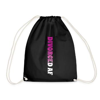 Happy Divorce Party Divorced Af - Drawstring Bag - black - Front