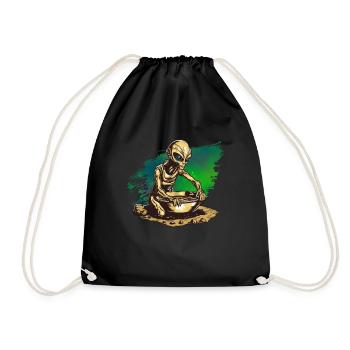 Extraction d’or d’orpaillage extraterrestre - Sac de sport léger - noir - Devant
