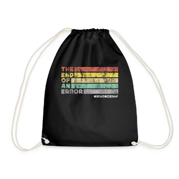 Happy Divorce Party Retro The End - Drawstring Bag - black - Front