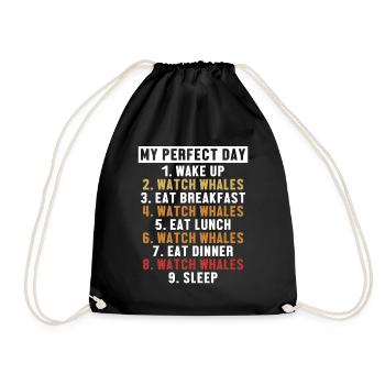 Regardez Whales Perfect Day Blue Beluga Cachalot - Sac de sport léger - noir - Devant