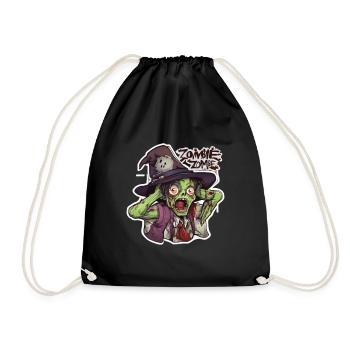 Zombie Zombie Halloween Zombie Costume Undead - Drawstring Bag - black - Front