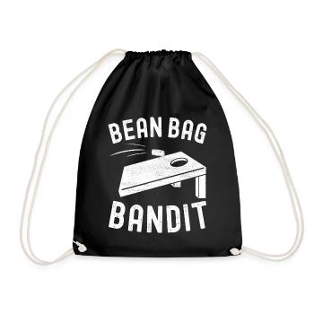 Cornhole Player Cornhole Board - Drawstring Bag - black - Front