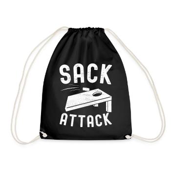 Cornhole Player Cornhole Board - Drawstring Bag - black - Front