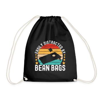 Cornhole Player Cornhole Board - Drawstring Bag - black - Front