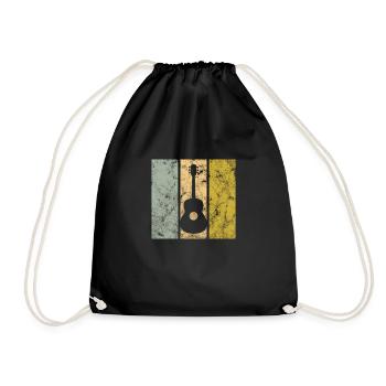 Gitarre - Turnbeutel - Schwarz - Vorne