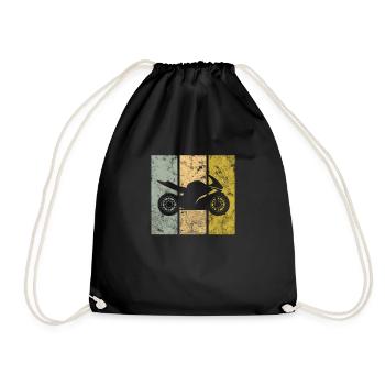 Motocyclette - Sac de sport léger - noir - Devant