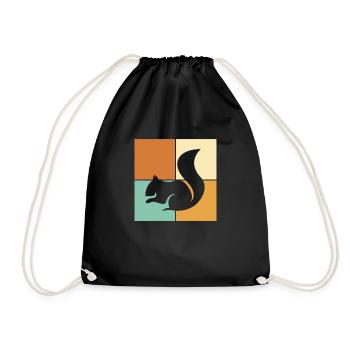 Écureuil - Sac de sport léger - noir - Devant
