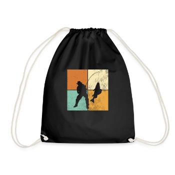 Angling - Drawstring Bag - black - Front