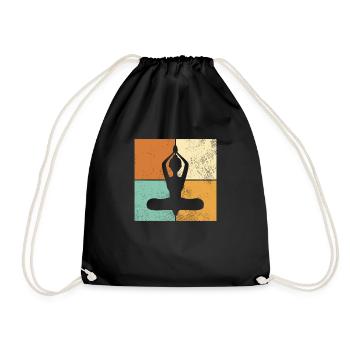 Meditation - Drawstring Bag - black - Front