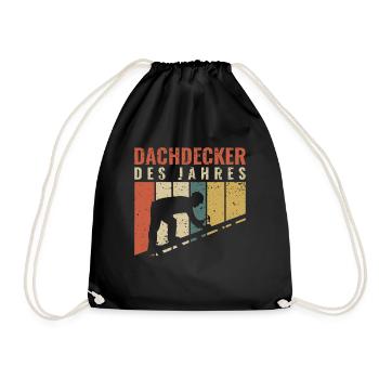 Dachdecker des Jahres - Dachdecker Roofer - Turnbeutel - Schwarz - Vorne