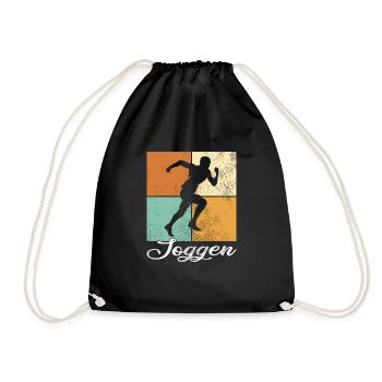 Joggen - Turnbeutel - Schwarz - Vorne