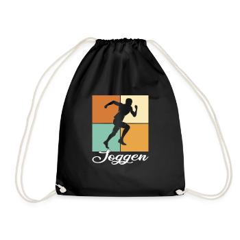 Joggen - Turnbeutel - Schwarz - Vorne